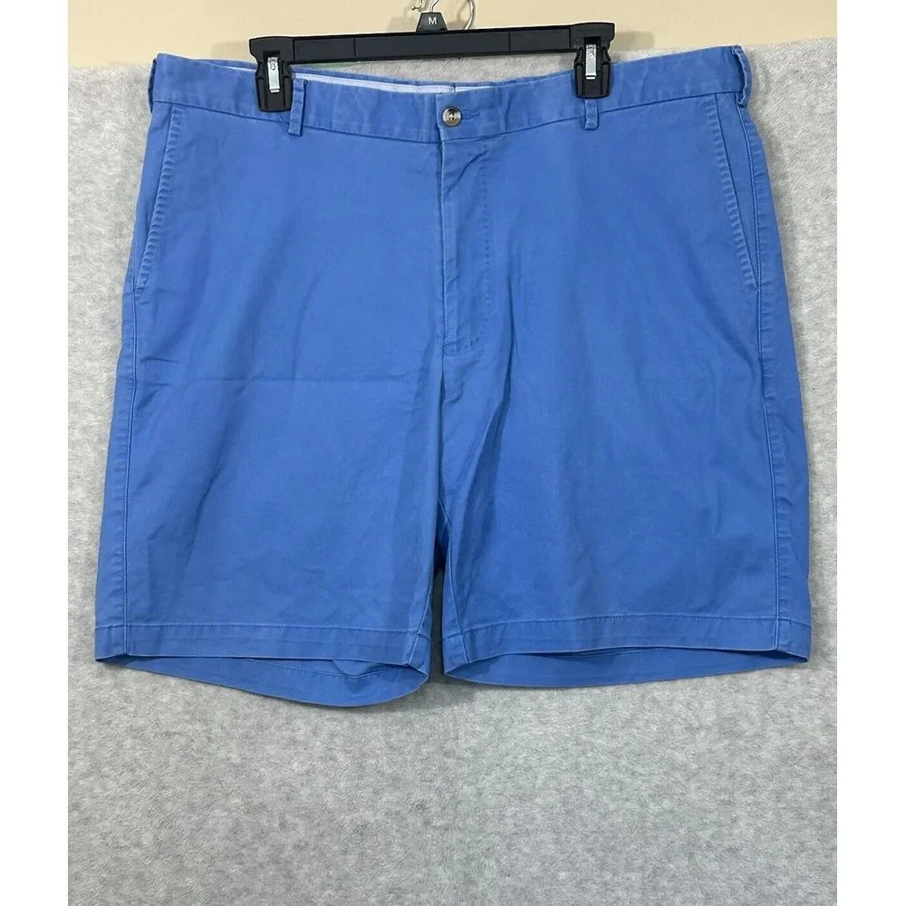 Peter Millar Khaki‎ Chino Shorts Pants Mens 38 Solid Blue Button Pockets